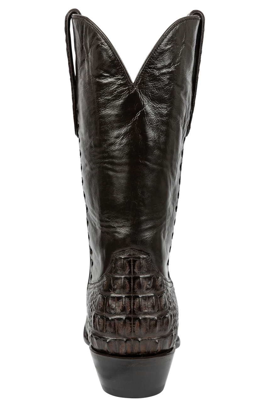 Stallion Hornback Alligator Cowboy Boots - Chocolate