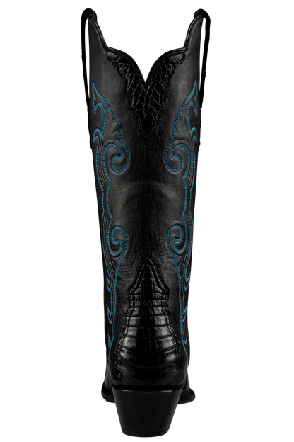 Stallion Women's Caiman Gallegos Cowgirl Boots - Black
