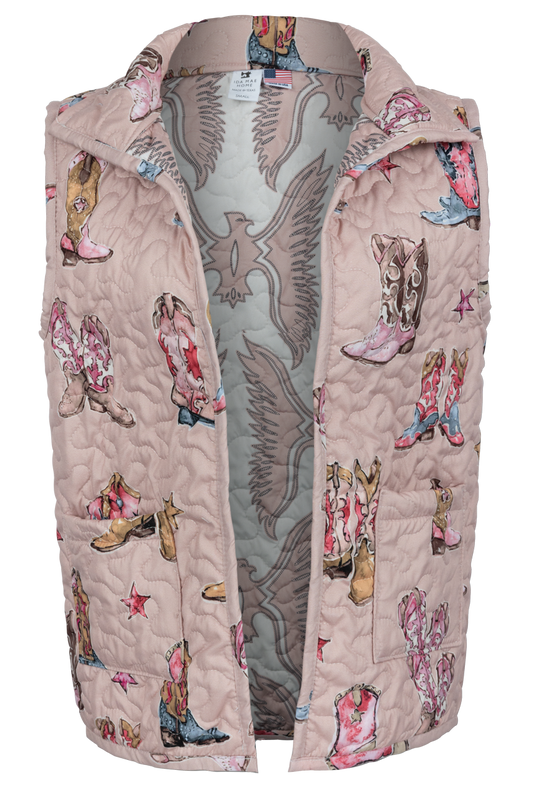 Ida Mae Thunderbird Boots Vest - Rose