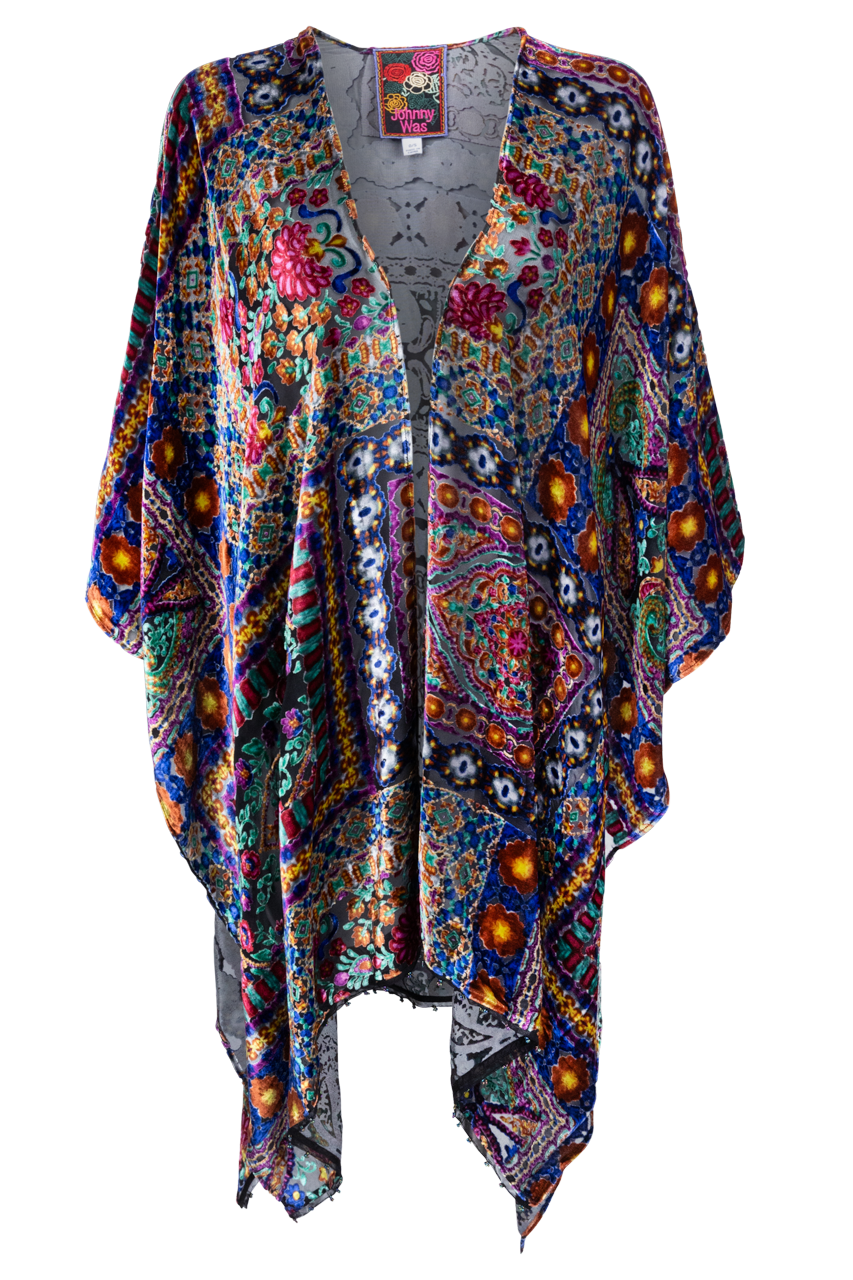 Johnny Was Burnout Velvet Shawl - Sophia