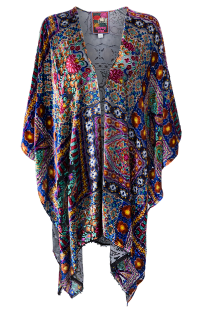 Johnny Was Burnout Velvet Shawl - Sophia