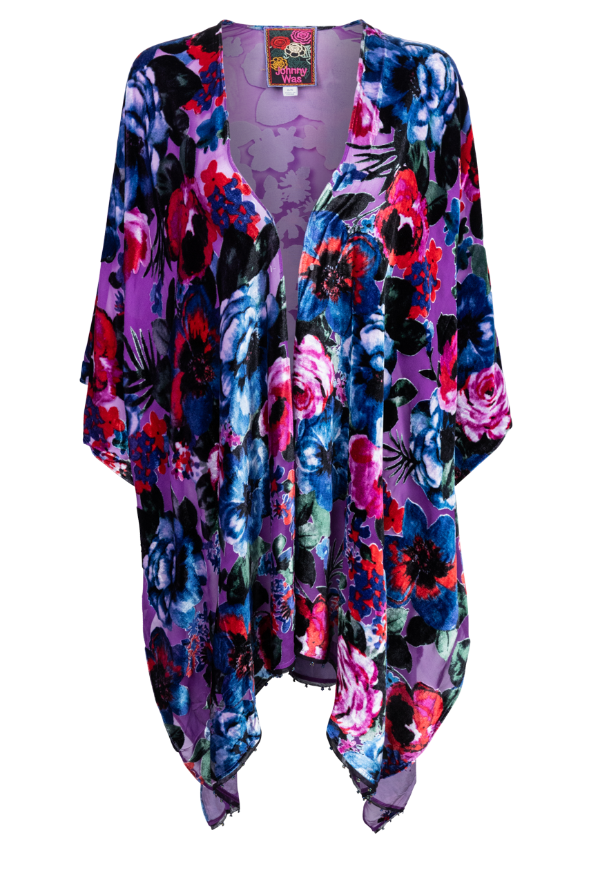 Johnny Was Burnout Velvet Shawl - Phantasma