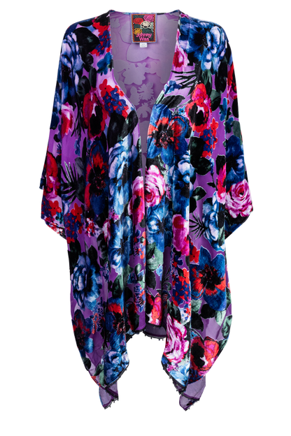 Johnny Was Burnout Velvet Shawl - Phantasma