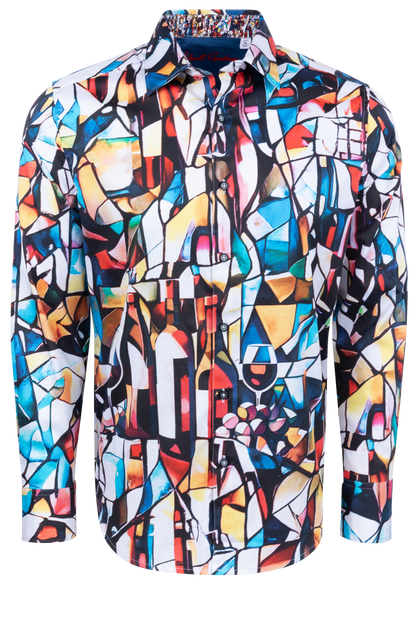 Robert Graham Mosaic Mixer Button-Front Shirt