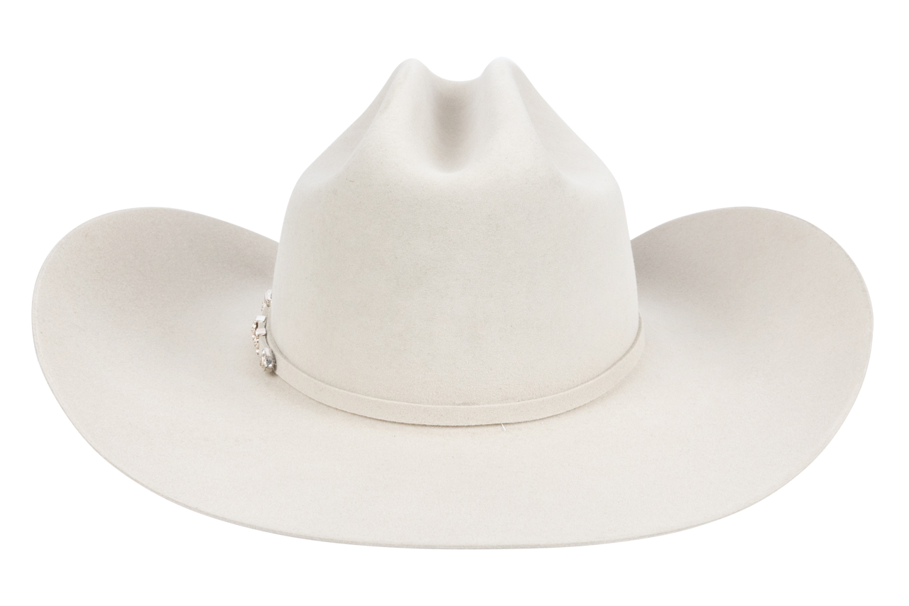 Resistol George Strait 6X Logan Felt Cowboy Hat - Silver Belly