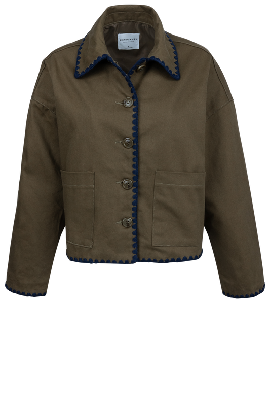 Raisonnel Olive Whipstitch Jacket