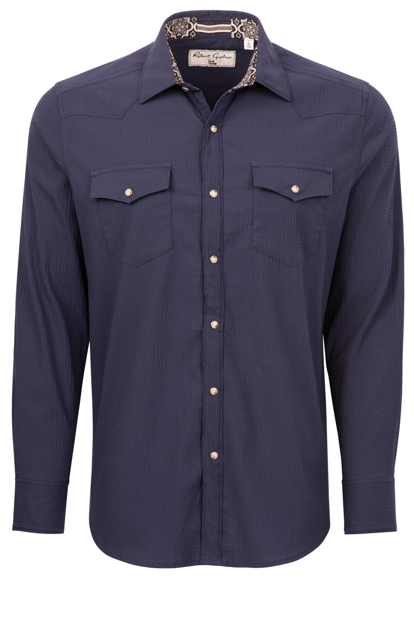 Robert Graham Cantina Snap Front Shirt - Navy