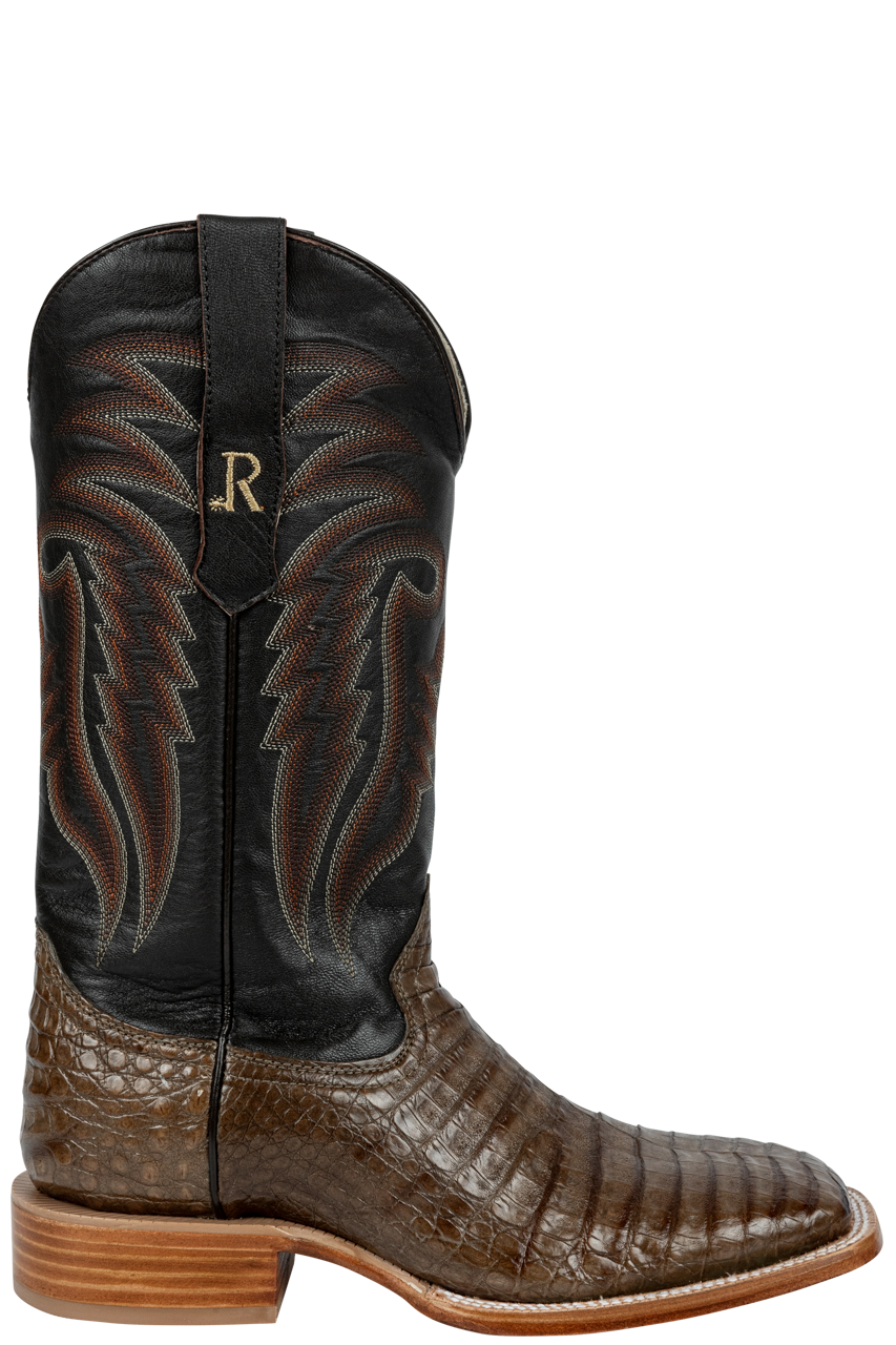 R. Watson Caiman Belly Cowboy Boots - Coco