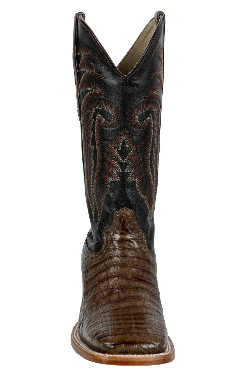 R. Watson Caiman Belly Cowboy Boots - Coco