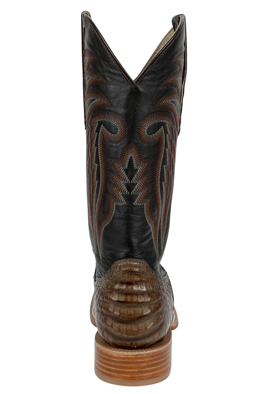 R. Watson Caiman Belly Cowboy Boots - Coco