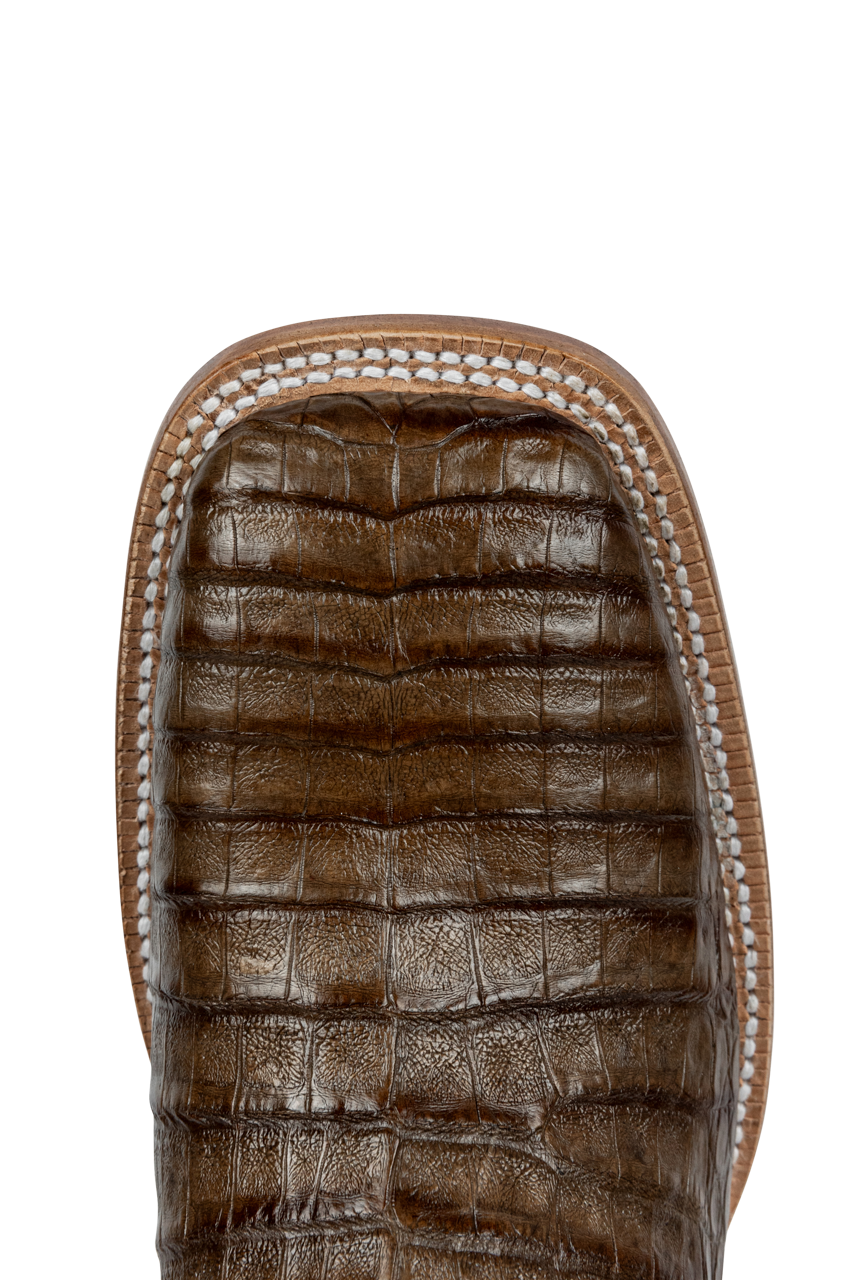 R. Watson Caiman Belly Cowboy Boots - Coco