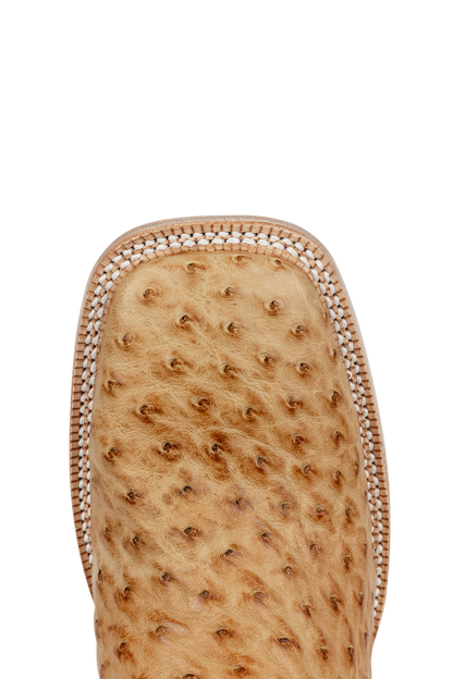 R. Watson Full Quill Ostrich Cowboy Boots - Antique Saddle