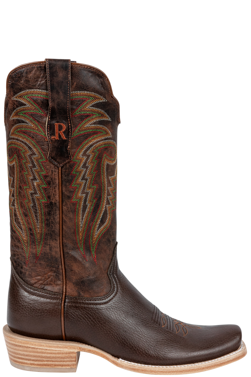 R. Watson Deer Narrow Cowboy Boots - Chocolate