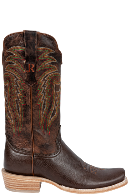 R. Watson Deer Narrow Cowboy Boots - Chocolate