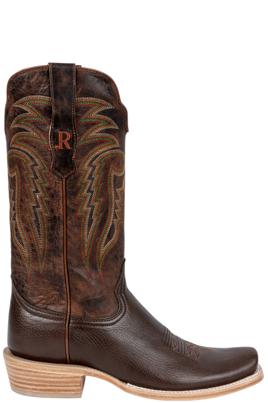 R. Watson Deer Narrow Cowboy Boots - Chocolate