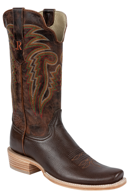 R. Watson Deer Narrow Cowboy Boots - Chocolate
