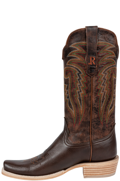 R. Watson Deer Narrow Cowboy Boots - Chocolate