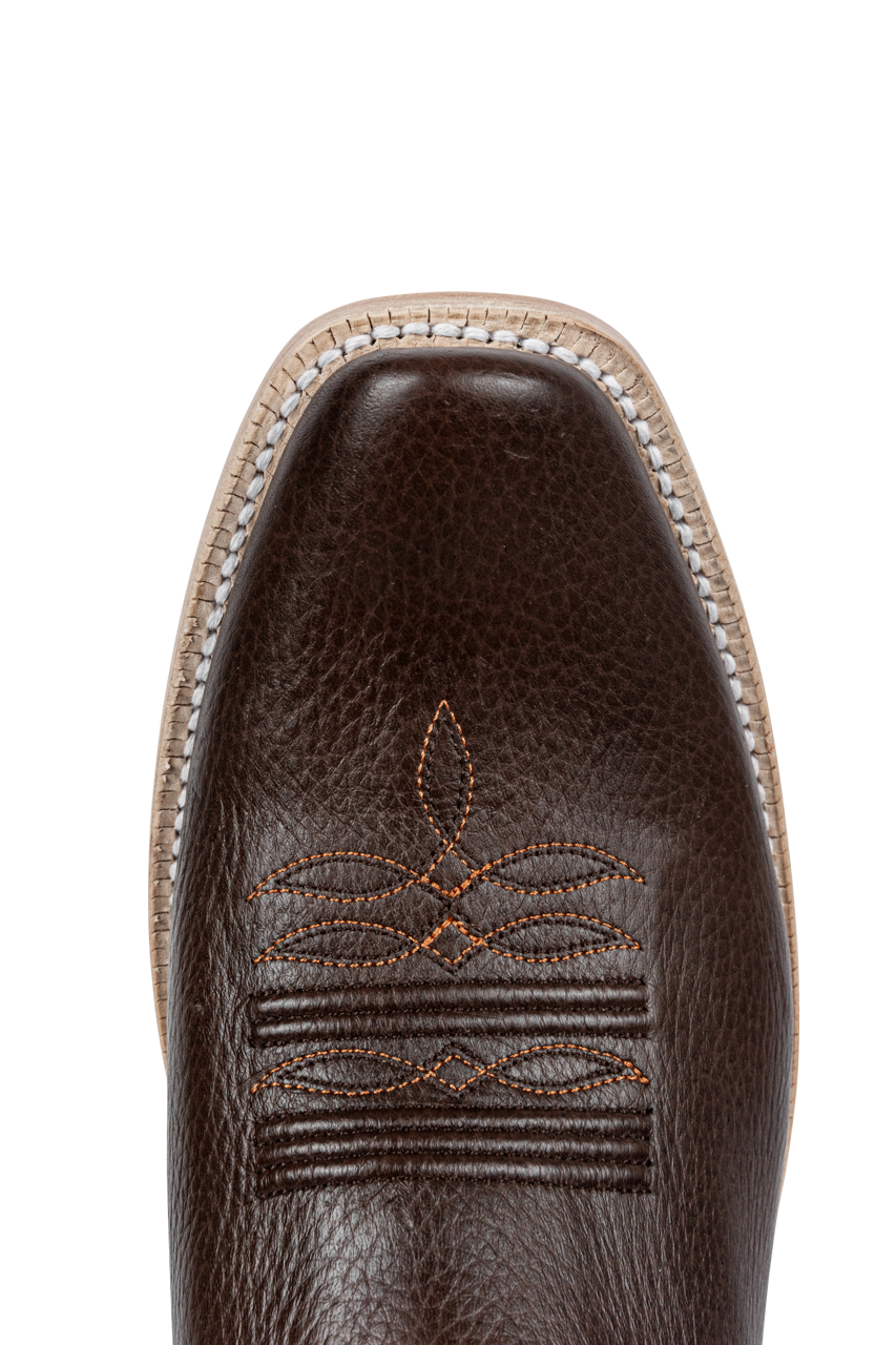 R. Watson Deer Narrow Cowboy Boots - Chocolate