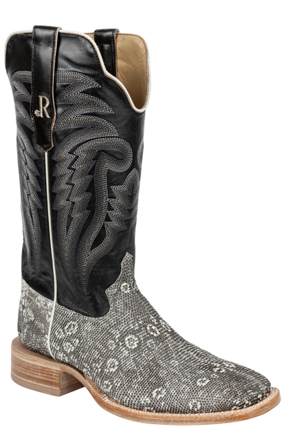 R. Watson Ringtail Lizard Cowboy Boots - Natural