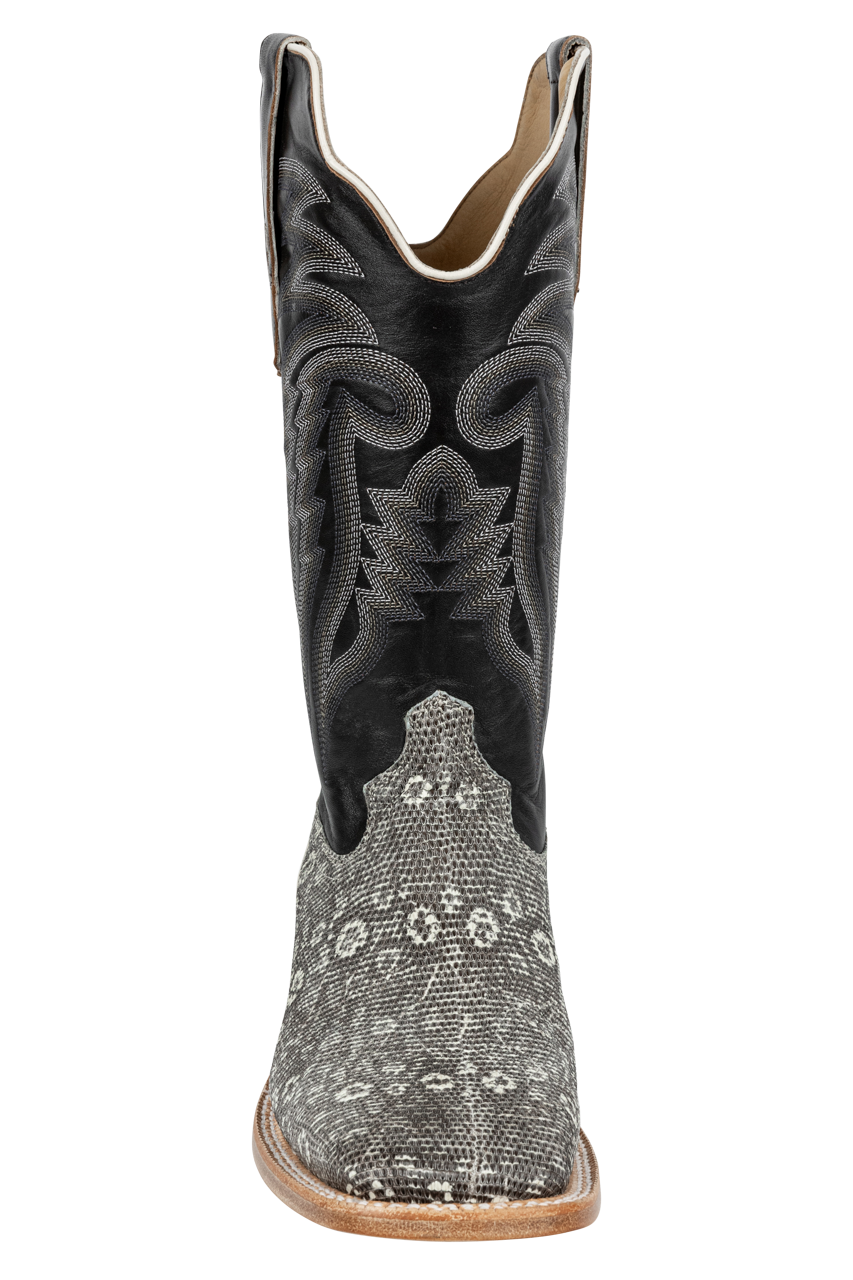 R. Watson Ringtail Lizard Cowboy Boots - Natural