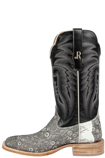 R. Watson Ringtail Lizard Cowboy Boots - Natural