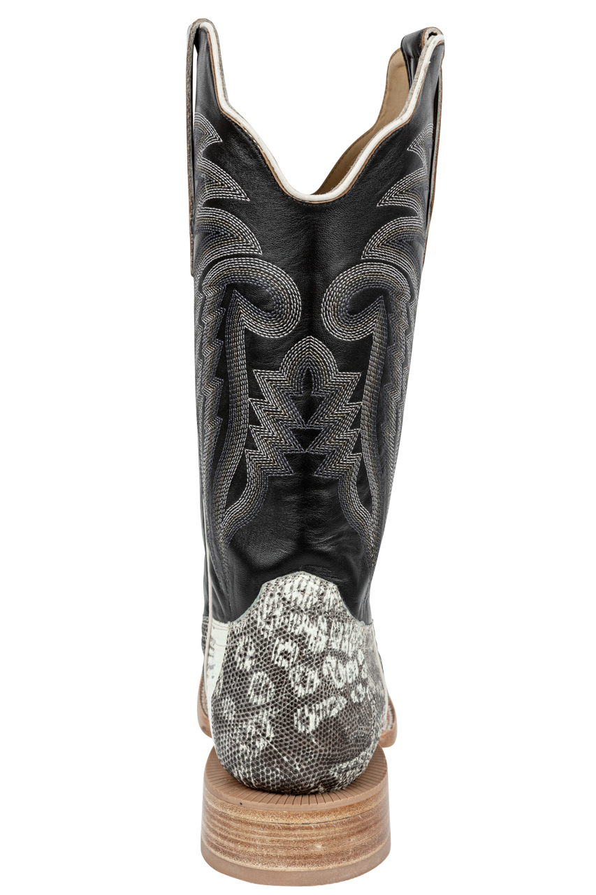 R. Watson Ringtail Lizard Cowboy Boots - Natural