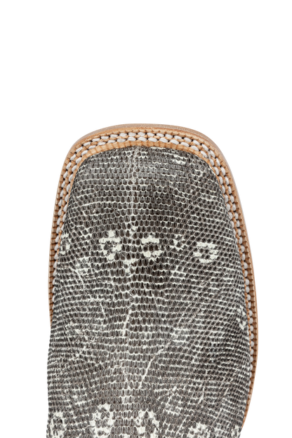 R. Watson Ringtail Lizard Cowboy Boots - Natural