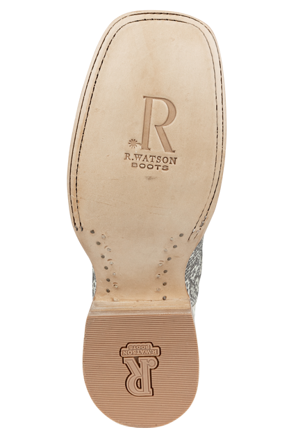 R. Watson Ringtail Lizard Cowboy Boots - Natural