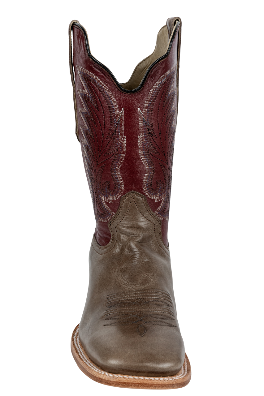 R. Watson Old Fashioned Cowboy Boots - Charcoal
