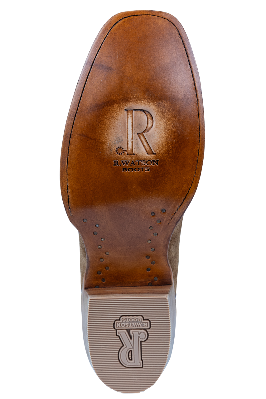 R. Watson Cowhide Cowboy Boots - Arizona Tan