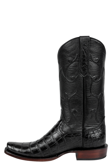 R. Watson American Alligator Cowboy Boots - Black
