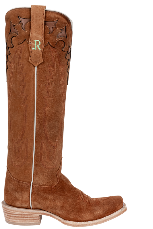 R. Watson Roughout Narrow Cowgirl Boots - Ginger