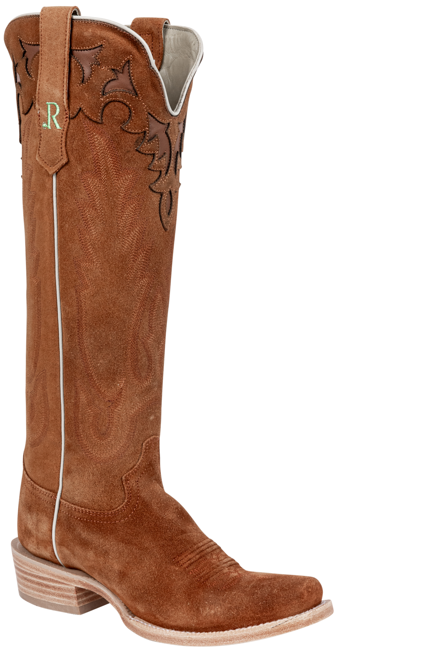 R. Watson Roughout Narrow Cowgirl Boots - Ginger