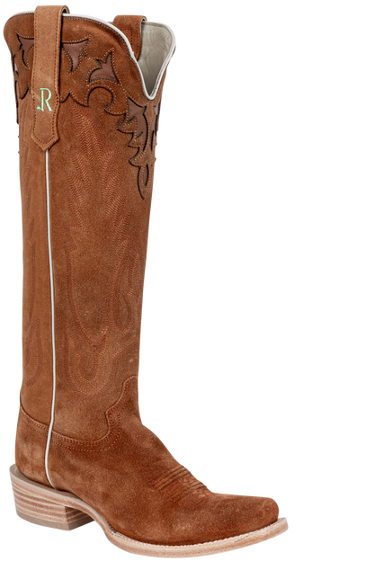 R. Watson Roughout Narrow Cowgirl Boots - Ginger