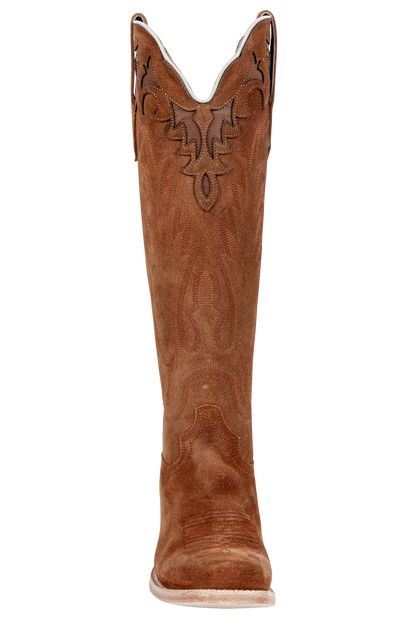 R. Watson Roughout Narrow Cowgirl Boots - Ginger