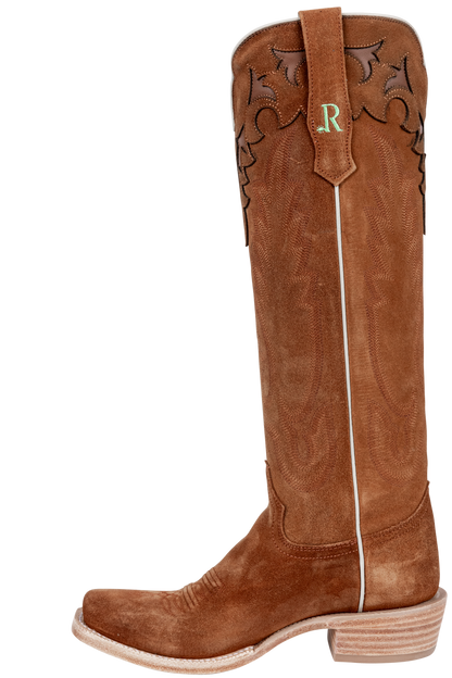 R. Watson Roughout Narrow Cowgirl Boots - Ginger