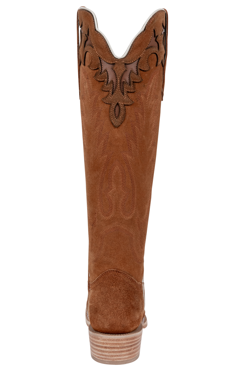 R. Watson Roughout Narrow Cowgirl Boots - Ginger