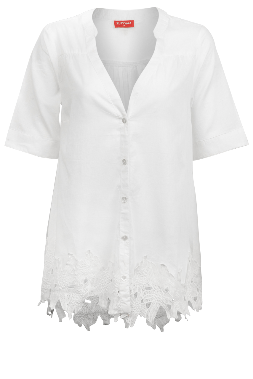 RubyYaya Portofino Eyelet Shirt