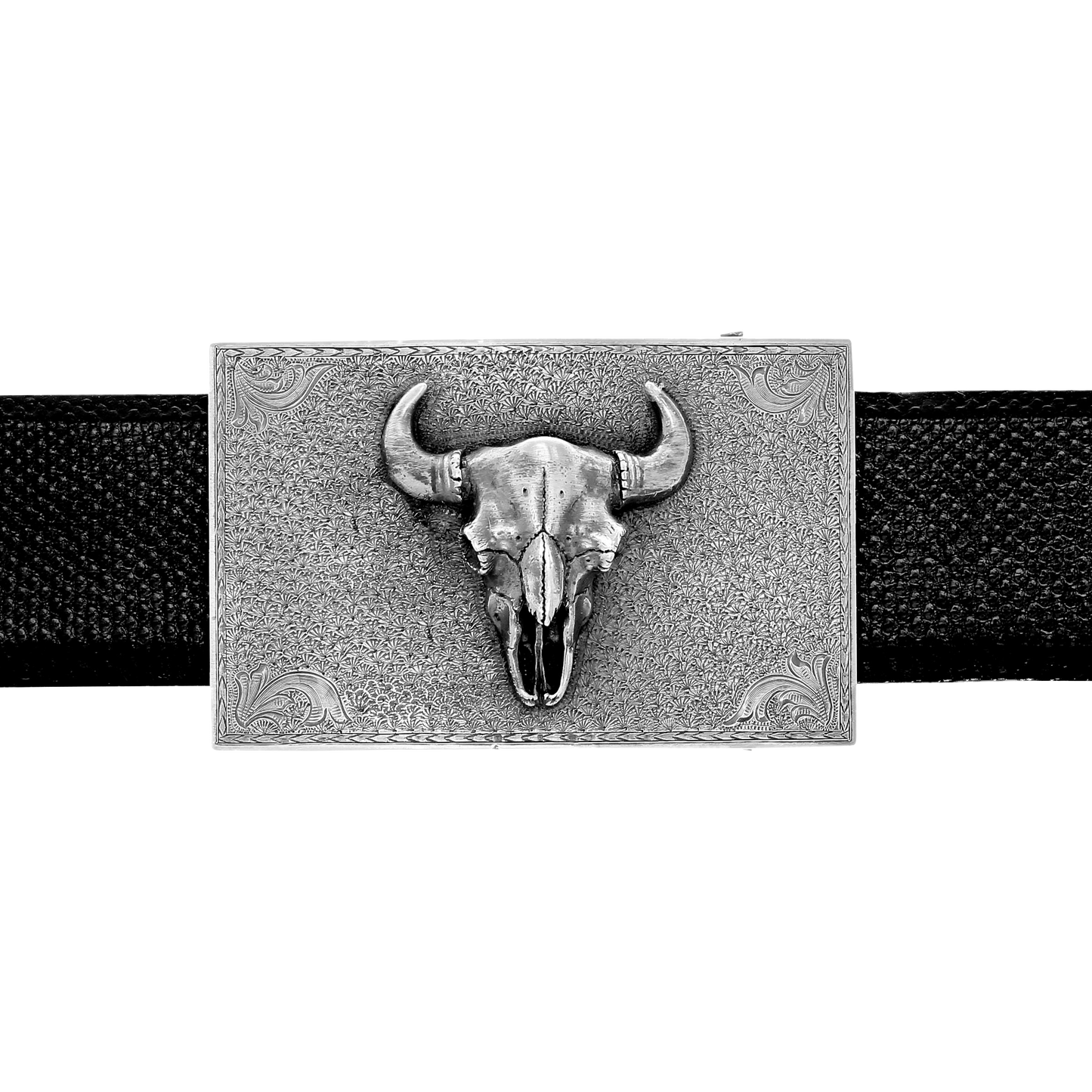 Clint Orms 1.5" Silver Bison Trophy Buckle
