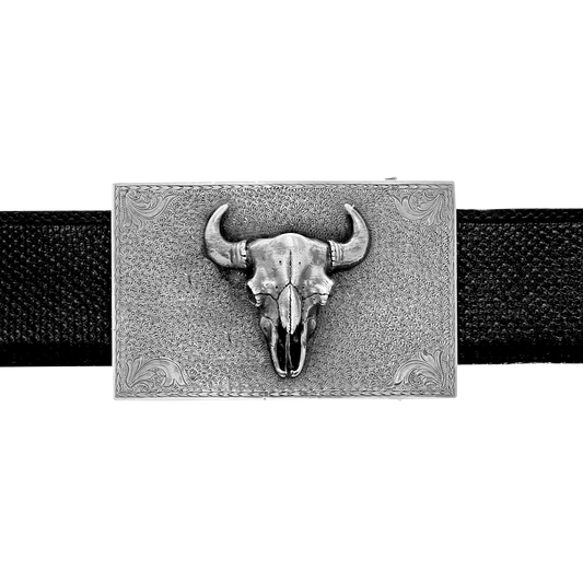 Clint Orms 1.5" Silver Bison Trophy Buckle