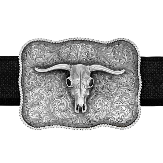 Clint Orms 1.5" Longhorn Skull Trophy Buckle