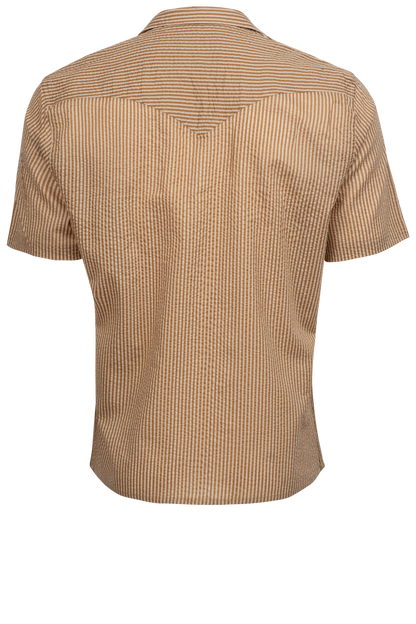 Richter Goods Salado Woven Snap Front Shirt - Clay Stripes