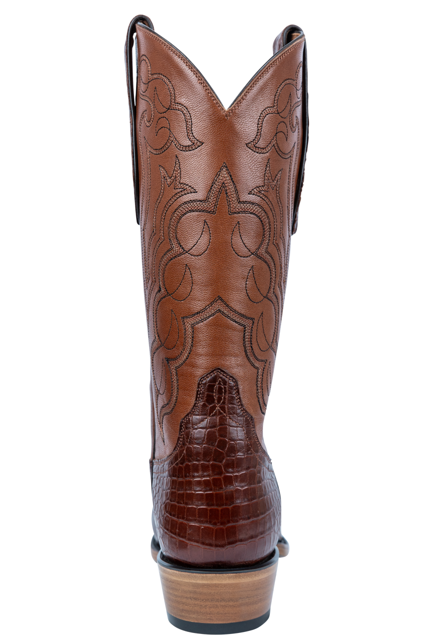 Tony Lama Nile Crocodile Cowboy Boots - Cognac