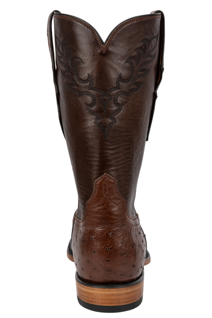 Tony Lama Exotic Ostrich Roper Boots - Tobacco