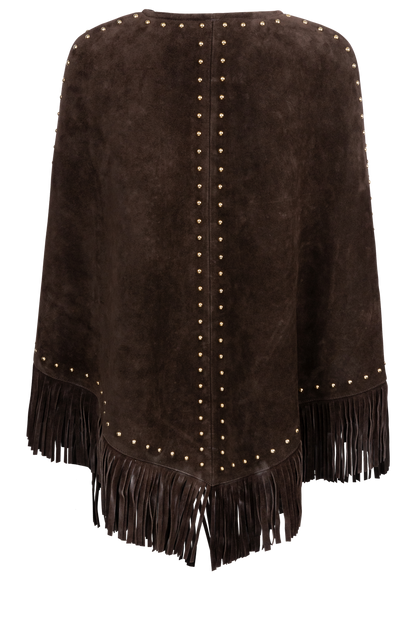 Western and Co. Shades of Chocolate Suede Cape