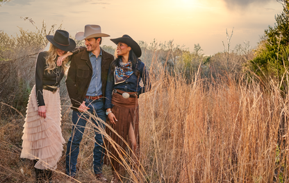 Pinto Ranch Faux Suede Long Fringe Skirt