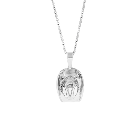 Sterling Silver Cowboy Hat Pendant Necklace