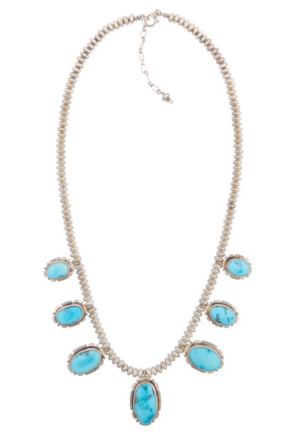Kingman Turquoise Navajo Pearl Necklace