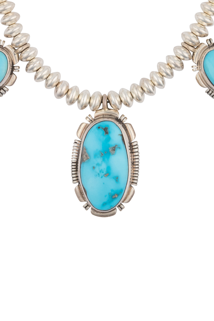 Kingman Turquoise Navajo Pearl Necklace