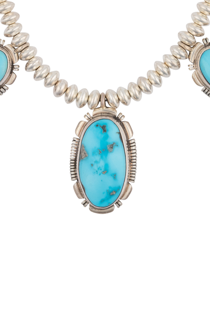 Kingman Turquoise Navajo Pearl Necklace